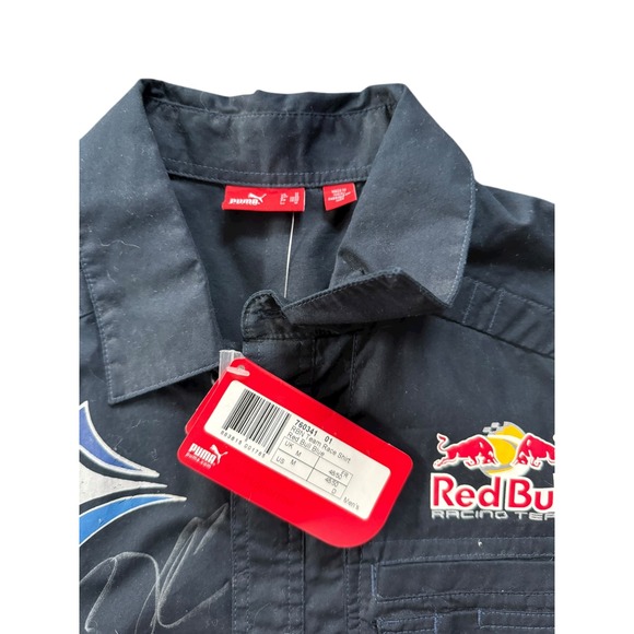 Puma Red Bull Racing Team signed Mens Short Sleeve Button Up Shirt M Toyota - Picture 2 of 5
